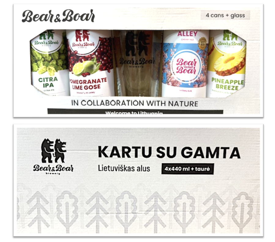 Alaus rinkinys BEAR & BOAR (4*0,33 l but. ir taurė) Alaus rinkinys BEAR & BOAR (4*0,33 l but. ir taurė)