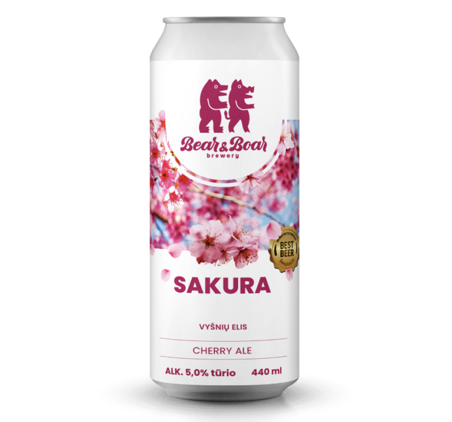 Alus Bear & Boar SAKURA ALLEY (0,44 l skard.)
