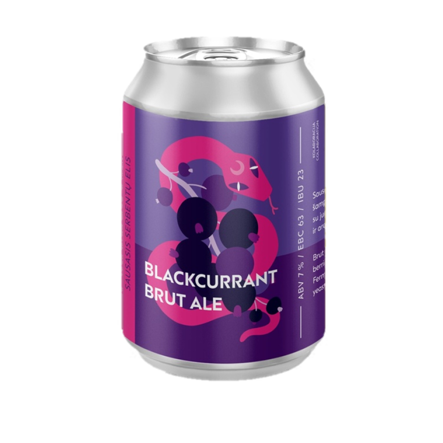Alus Sakiškės Brewery BLACK CURRANT BRUT ALE (0,33 l skard.)