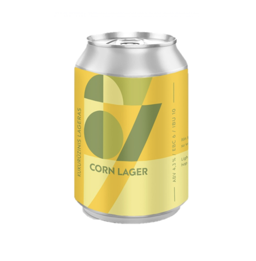 Alus Sakiškės Brewery CORN LAGER (0,33 l skard.)