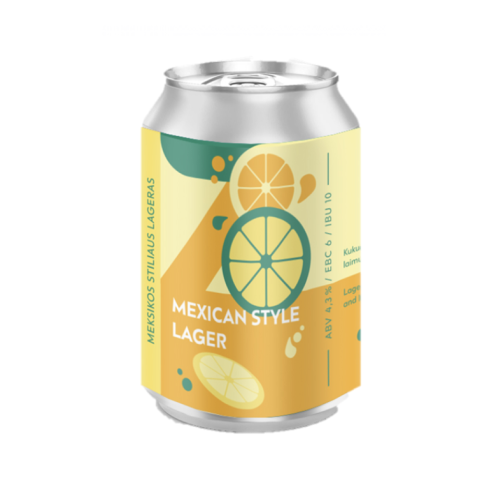 Alus Sakiškės Brewery MEXICAN STYLE LAGER (0,33 l skard.)