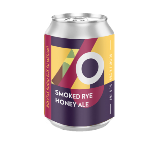 Alus Sakiškės Brewery SMOKED RYE HONEY ALE (0,33 l skard.)