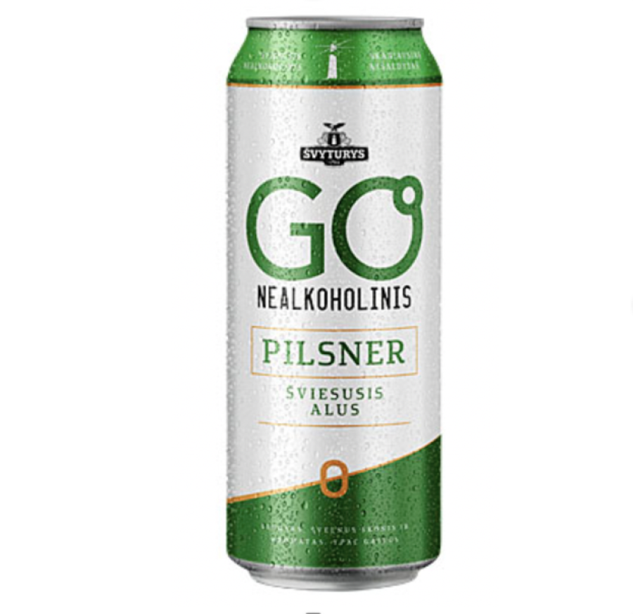 Nealkoholinis alus GO PILSNER (0,5 l skard.)