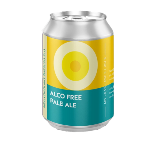 Nealkoholinis alus Sakiškės Brewery ALCO FREE PALE ALE (0,33 l skard.)