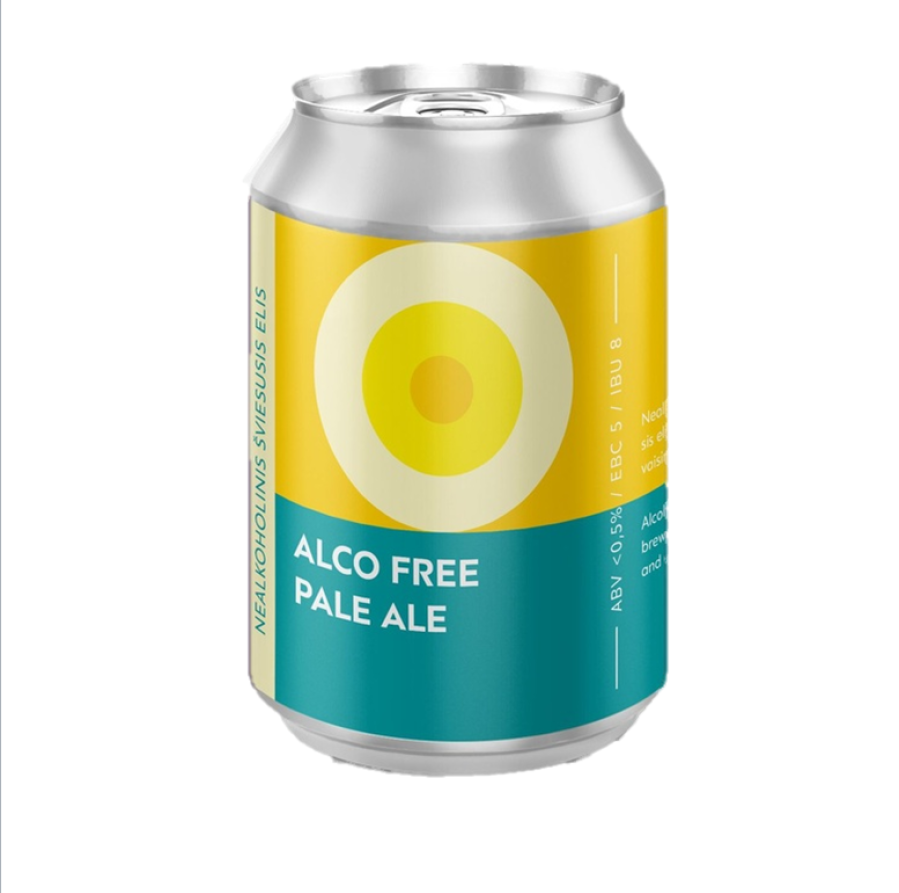 Nealkoholinis alus Sakiškės Brewery ALCO FREE PALE ALE (0,33 l skard.)
