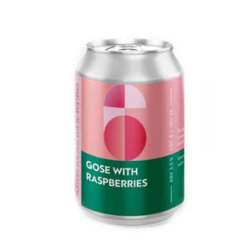 Sakiškės Brewery GOSE WITH RASPBERRIES (0,33 l skard.) 