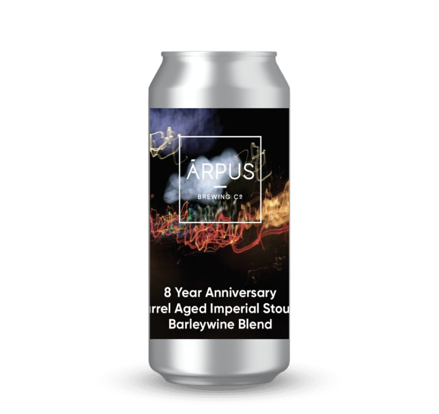 Alus Arpus 8 Year Anniversary BARREL AGED IMPERIAL STOUT x BARLEYWINE BLEND (0,44 l skard.) Alus Arpus 8 Year Anniversary BARREL AGED IMPERIAL STOUT x BARLEYWINE BLEND (0,44 l skard.)