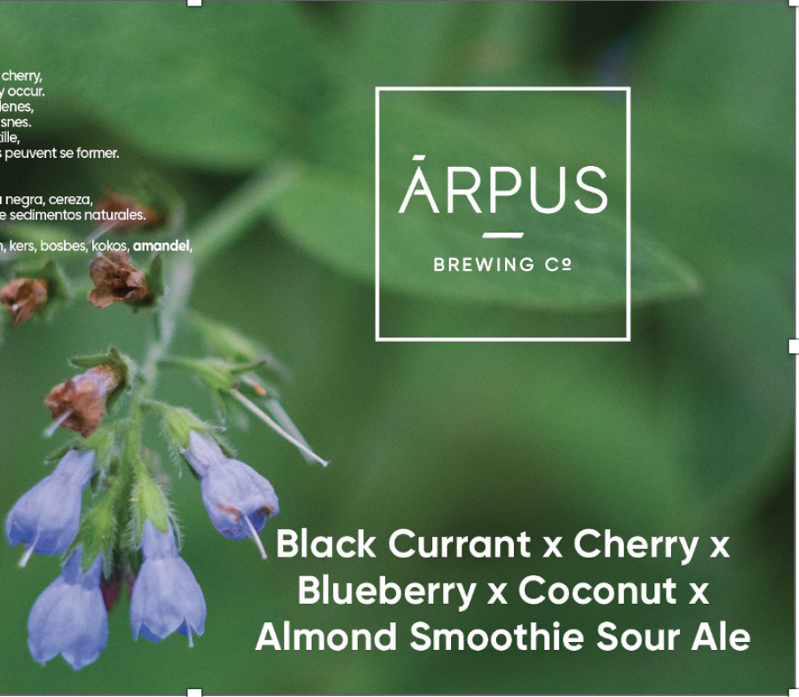 Alus Arpus SMOOTHIE SOUR ALE (Black Currant x Cherry x Blueberry x Coconut x Almond ), 0,44 l skard. 