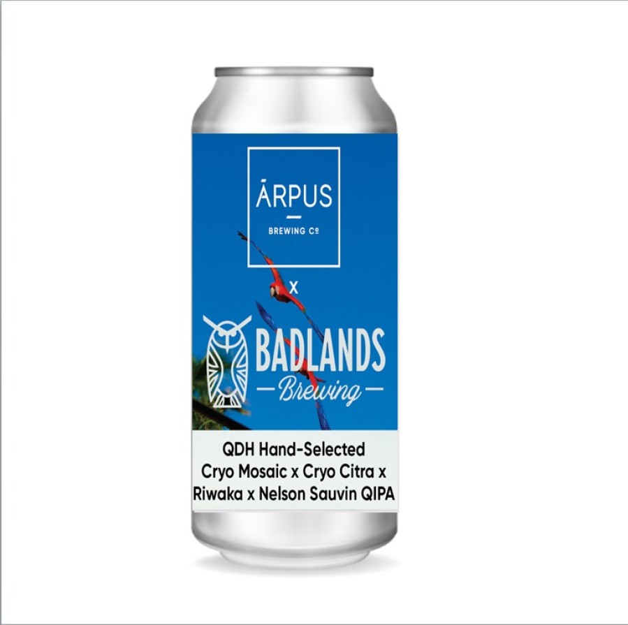 Alus Arpus x Badlands QDH Hand-Selected ( Cryo Mosaic x Cryo Citra x Riwaka x Nelson Sauvin ) QIPA (0,44 l skard.) Alus Arpus x Badlands QDH Hand-Selected ( Cryo Mosaic x Cryo Citra x Riwaka x Nelson Sauvin ) QIPA (0,44 l skard.)