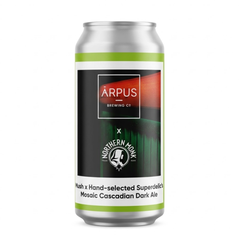 Alus Arpus x Northern Monk DARK ALE (Krush x Hand-selected Superdelic x Mosaic Cascadian), 0.44 l skard. 