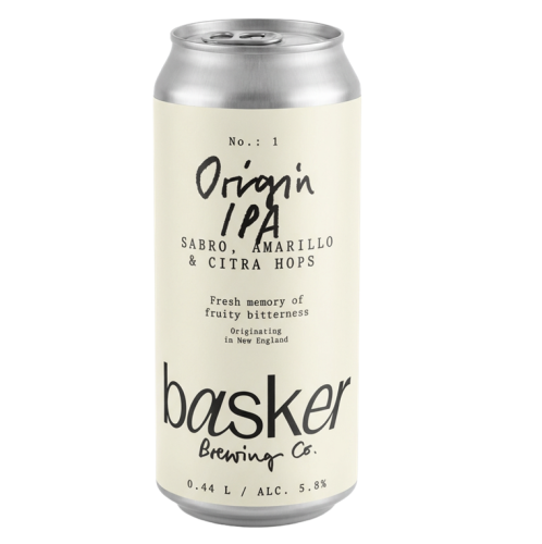 Alus Basker Brewing Co ORIGIN IPA (5,8%), 0,44 l skard.