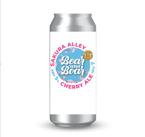 Alus Bear & Boar SAKURA ALLEY (0,44 l skard.)