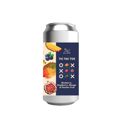 Alus Odu Brewery TIC TAC TOE (BLUEBERRY x RASPBERRY x MANGO x PASSIONFRUIT) (0,44 l skard.)