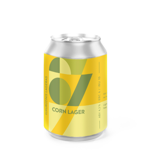 Alus Sakiškės Brewery CORN LAGER (0,33 l skard.)
