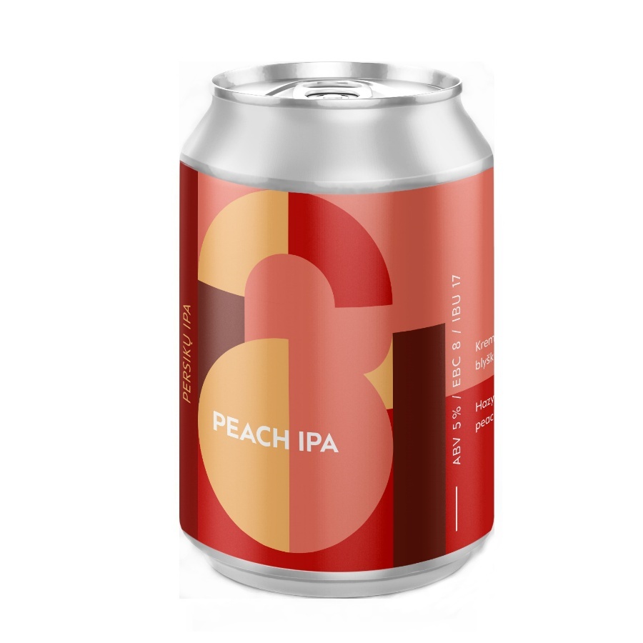 Alus Sakiškės Brewery PEACH IPA (0,33 l skard.)