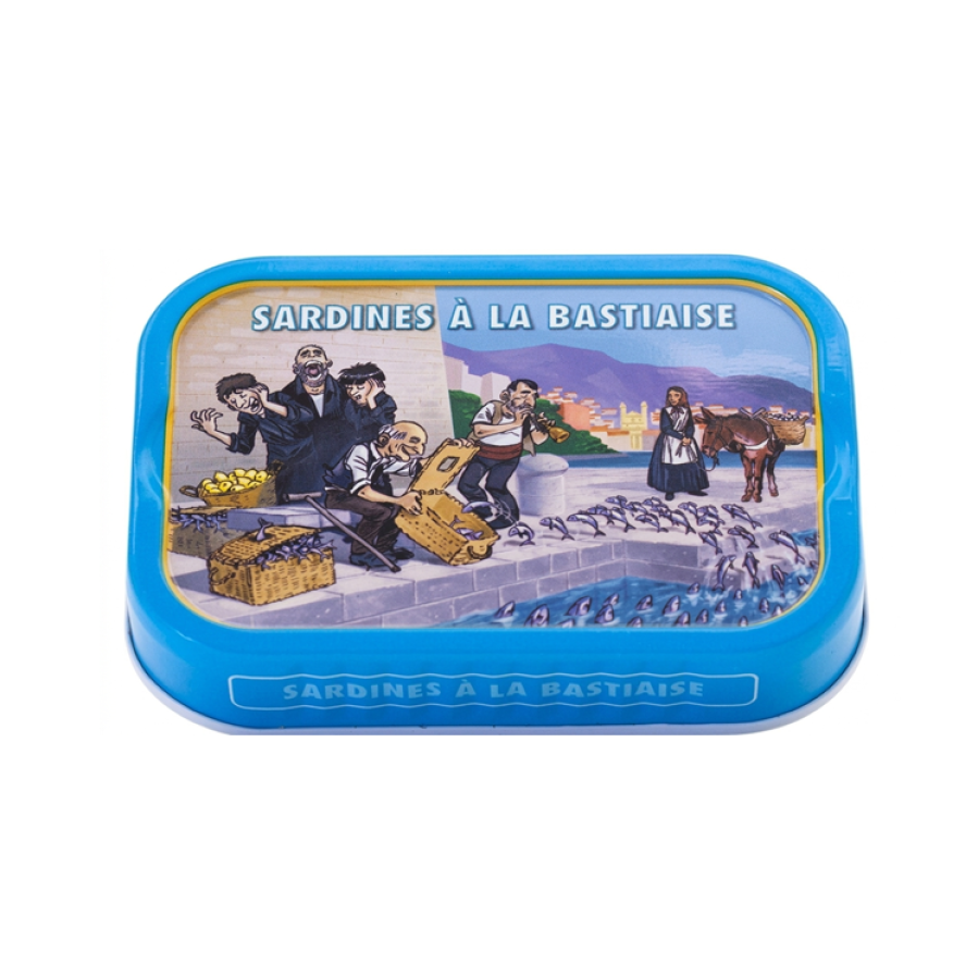La Bonne Mer SARDINĖS su citrina, česnaku, petražolėmis, 115 g. 